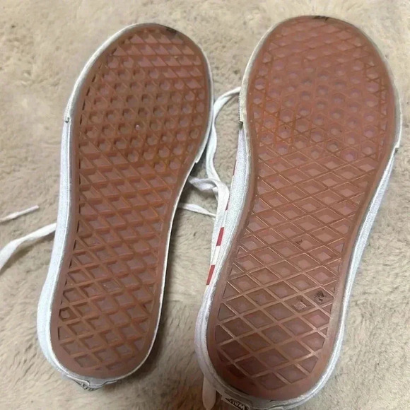 Vans Skate Shoes Old Skool Red Check  Suede Lace Up Women's 6.0 Men's 4.5 - Picture 5 of 6